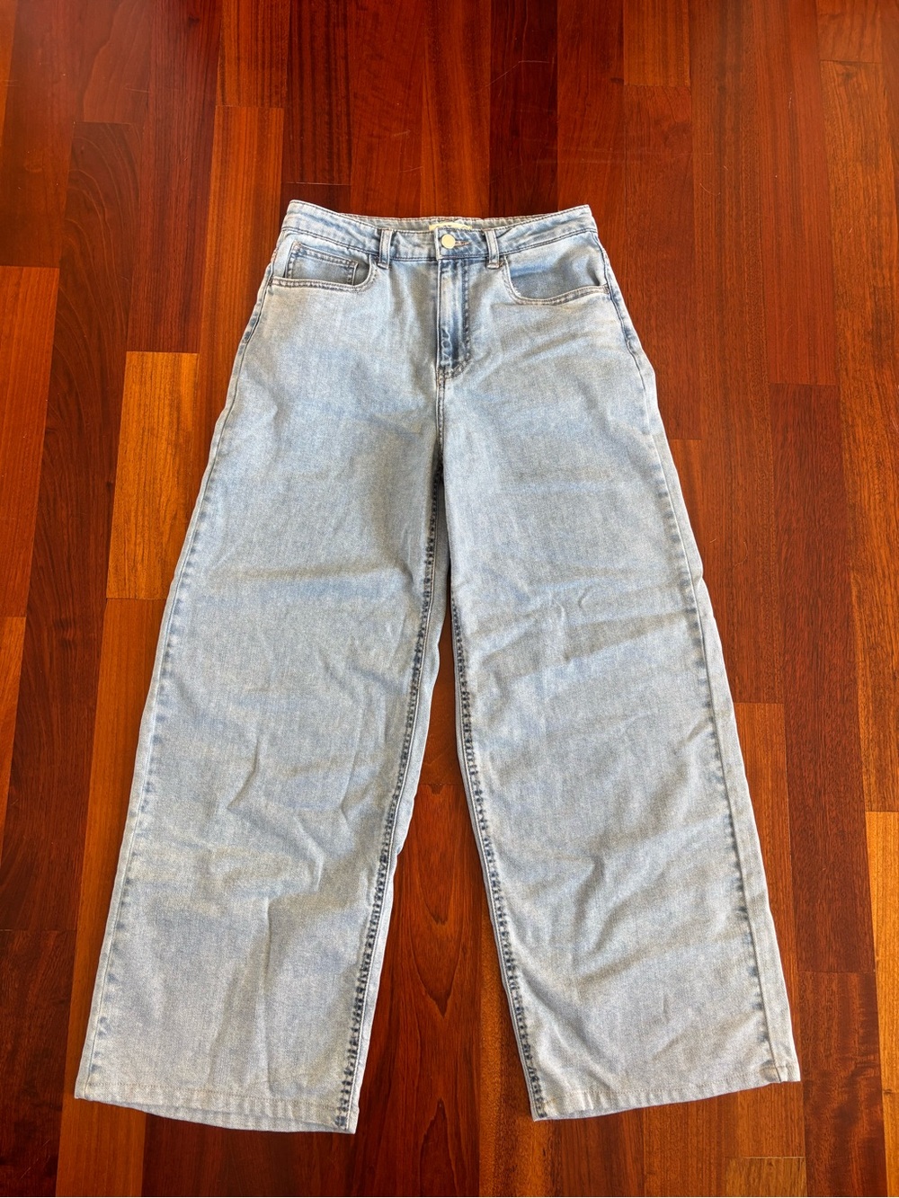 Oat New York Light Blue Wide Leg Cloud Luxe Denim Jeans